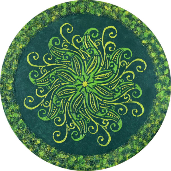 Mandala - Zöld álom, 40x40 cm